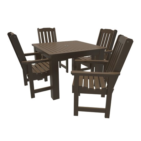 Highwood Usa Lehigh 5pc Square Outdoor Patio Furniture Dining Set AD-DNL44-ACE